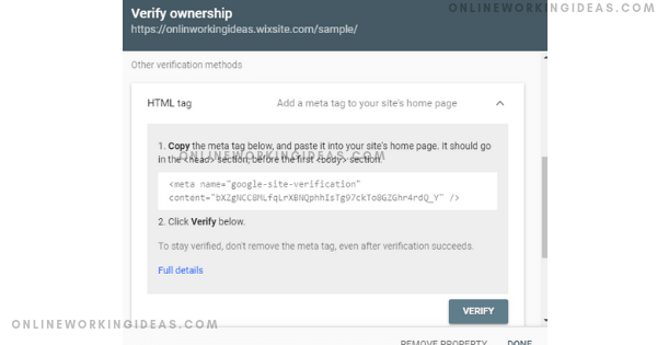 Verify ownership