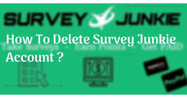 how to delete survey junkie account